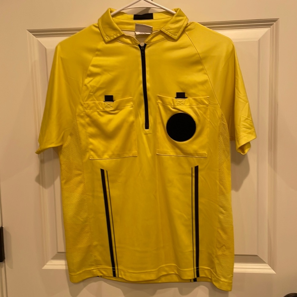 Winners YL yellow soccer referee jersey